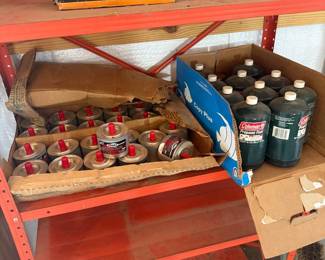 Lot #195- Coleman Propane Cylinders & Sterno Wick Chafing Fuel