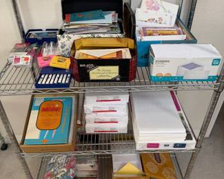 Lot #35- Office & Stationery Supplies with Cards, Paper & Envelopes