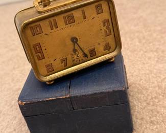 Lot #11- Art Deco-Style Rectangular Travel Alarm Clock