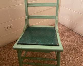 Vintage pained green chair
