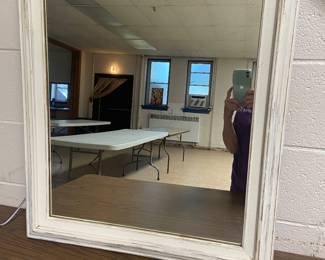 Wood framed mirror
