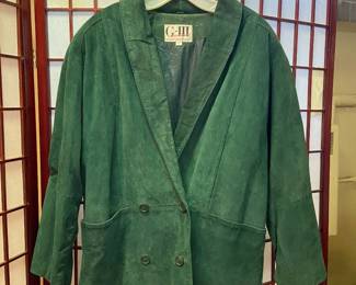 Green suede jacket