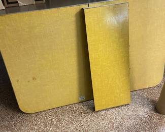 Yellow formica table top and leaf , no legs