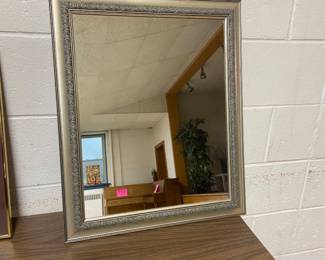 Wood framed mirror