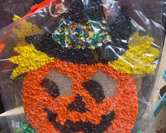 Vintage plastic jack o lantern