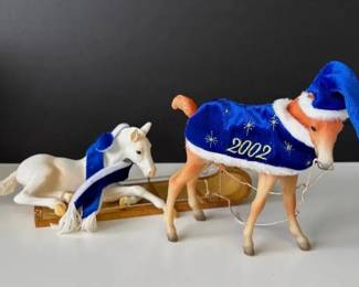 Breyer Holiday Horse Set ‘ Sugarplum & Peppermint ‘ #700402 Year 2002
