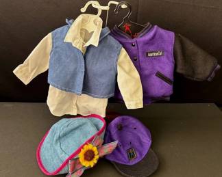 American Girl Doll Retired Clothing * Purple Varsity Jacket with matching hat *