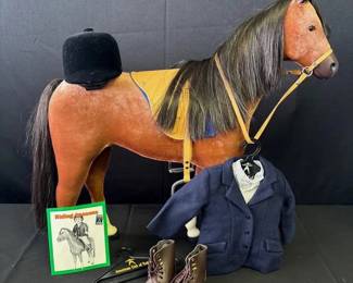 American Girl Doll 1998 Retired Blue Ribbon Horse Riding Outfit * Horse Too !