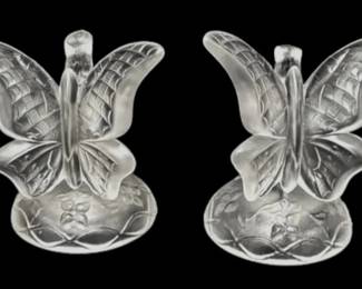 Fenton Clear Glass Butterflies