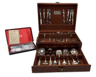 Carvel Hall Knife Set Jenel Silverware Chest Set
