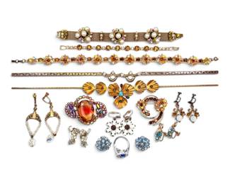 Weiss, Sperry, Lisner, Coro, More Gold Toned Vintage Jewelry