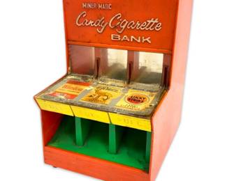 Vintage MinerMatic Candy Cigarette Toy Coin Bank