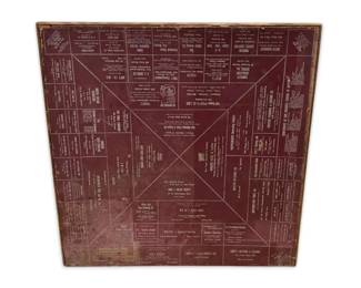 Antique Card Table With Golf Art