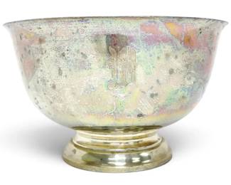 Monogrammed Sterling Bowl By Frank M Whiting Company 924g
