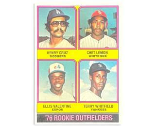 1972 Rookies 3x AllStar Chet Lemon, AllStar and Gold Glover Ellis Valentine Terry Whitfield