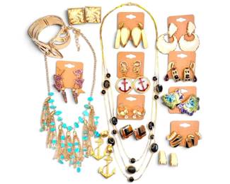 Napier, Roman, Monet, More Gold Toned Earrings
