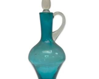 Teal Glass Decanter