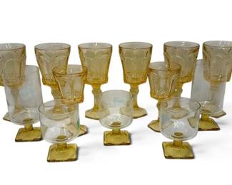 Yellow Glass Goblets