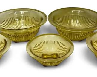Amber Glass Mixing Bowls