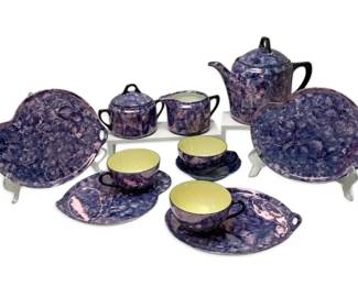 Rudolf Wachter RW Purple Lusterware Set Made in Germany