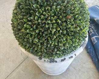 Silk outdoor plant in pot