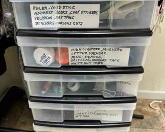 SW301Storage Tower with Misc Office Supplies