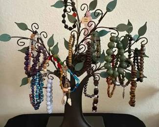 SW120Jewelry Tree With Stone Bracelets
