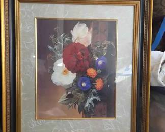 SW166Framed Floral Still Life Art