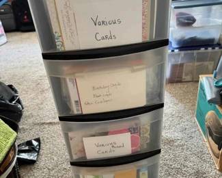SW279Sterilite Plastic Storage Tower Misc Greeting Cards