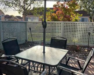 SW171Outdoor Paint Patio Set With Umbrella