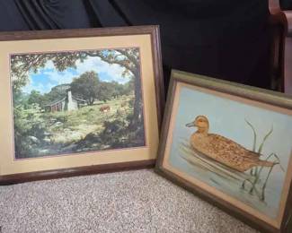 SW141Peaceful Print And Painting Of A Country Scene