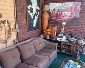 Patio Sofa And Wall Decor