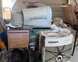 Boxed Outdoor Fireplace