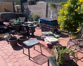 Patio Planters And Seat Cushions