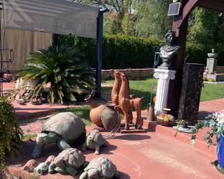 Garden Figures And Pedestal Overview