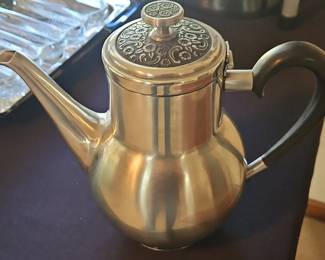 Vintage stainless steel teapot