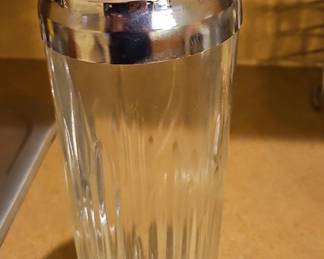 Vintage Ribbed Glass Shaker