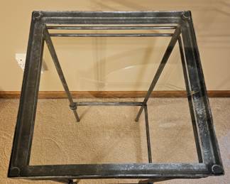 Metal and Glass Plant Stand second image