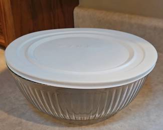 Ribbed Glass Mixing Bowl