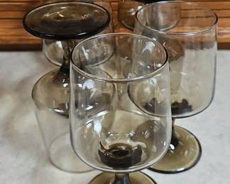 Smoked Glass Goblets, set of C
