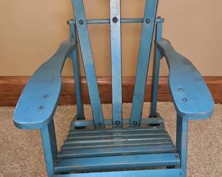 Blue Adirondack Doll Chair