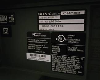 inch SXRD Projection TV third image