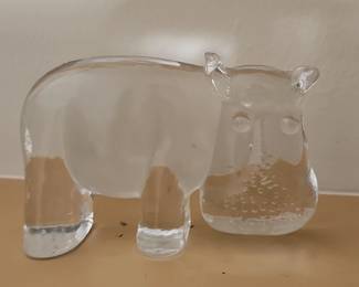 Kosta Boda Hippo Figurine