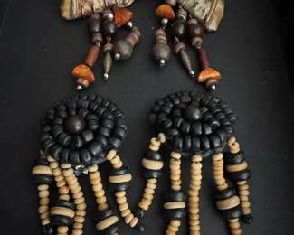 Artisan Beaded Clip Earrings