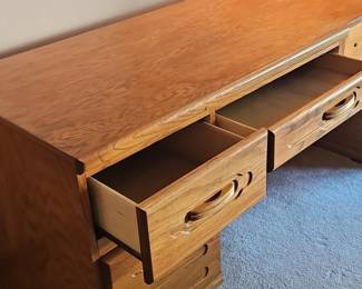 Vintage Oak Office Desk second image