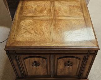 Burl Wood Cabinet Table second image