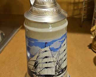 Danish Pewter Lid Stein