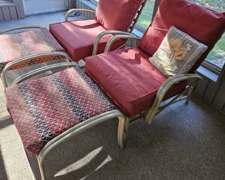 Patio Chair and Ottoman Set third image