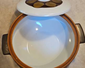 Vintage Stoneware Casserole Serving Set fourth image