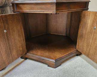 Hexagonal Burl Wood End Table second image